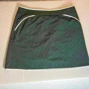 Annika Cutter & Buck Golf Skirt black, gray, blue stripes size 10